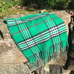 Cashmere feel plaid scarf